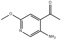 1-(5-Amino-2-methoxy-pyridin-4-yl)-ethanone 结构式