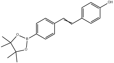 (E)-4-(4-(4,4,5,5-tetramethyl-1,3,2-dioxaborolan-
2-yl)styryl)phenol 结构式