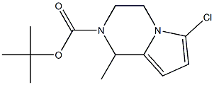 2-BOC-6-氯-1-甲基-1,2,3,4-四氢吡咯并[1,2-A]吡嗪 结构式