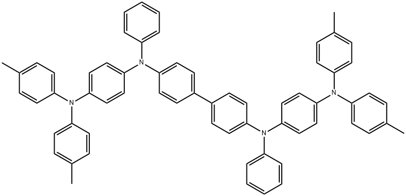 N、N'-二苯基-N,N'-二-[4-(N,N-二对甲苯基氨基)苯基]联苯胺 结构式