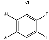 6-溴-2-氯-3,4-二氟苯胺 结构式