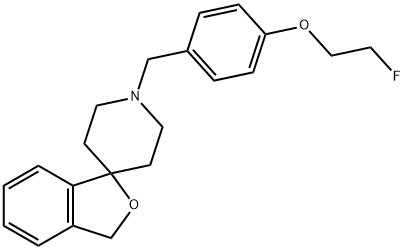 1'-(4-(2-fluoroethoxy)benzyl)-3H-spiro[isobenzofuran-1,4'-piperidine] 结构式