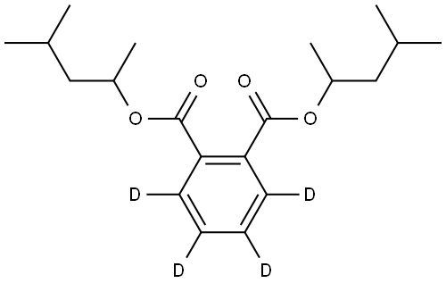 邻苯二甲酸双(4-甲基-2-戊)酯-D4 结构式