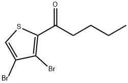 1-(3,4-Dibromo-thiophen-2-yl)-pentan-1-one 结构式