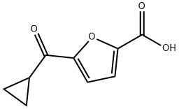 5-Cyclopropanecarbonyl-furan-2-carboxylic acid 结构式