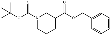 1-BOC-哌啶-3-甲酸苄酯 结构式