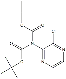 N-Boc-[tert-butyl (3-chloropyrazin-2-yl)carbamate] 结构式
