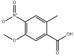 5-甲氧基-2-甲基-4-硝基苯甲酸 结构式
