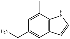 (7-methyl-1H-indol-5-yl)methanamine 结构式