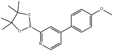 2-(4,4,5,5-tetramethyl-1,3,2-dioxaborolan-2-yl)-4-(p-tolyl)pyridine 结构式