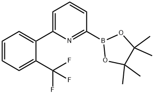2-(4,4,5,5-tetramethyl-1,3,2-dioxaborolan-2-yl)-6-(2-(trifluoromethyl)phenyl)pyridine 结构式