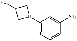 1-(4-胺基吡啶-2-基)氮杂环丁烷-3-醇 结构式