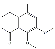 5-氟-7,8-二甲氧基-3,4-二氢萘-1(2H)-酮 结构式