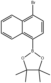 2-(4-溴萘-1-基)-4,4,5,5-四甲基-1,3,2-二氧杂硼烷 结构式