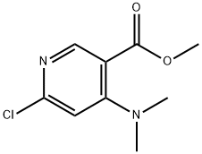 METHYL 6-CHLORO-4-(DIMETHYLAMINO)PYRIDINE-3-CARBOXYLATE 结构式