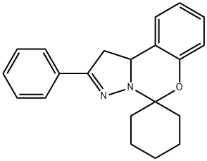 2'-phenyl-1',10b'-dihydrospiro[cyclohexane-1,5'-pyrazolo[1,5-c][1,3]benzoxazine] 结构式