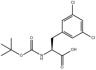 2-((叔丁氧基羰基)氨基)-3-(3,5-二氯苯基)丙酸 结构式