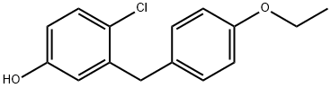 4-氯-3-(4-乙氧基苄基)苯酚 结构式