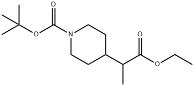 2-(1-BOC-4-哌啶基)丙酸乙酯 结构式