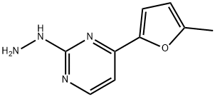 2-hydrazino-4-(5-methyl-2-furyl)pyrimidine 结构式