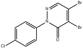 4,5-Dibromo-2-(4-chloro-phenyl)-2H-pyridazin-3-one 结构式