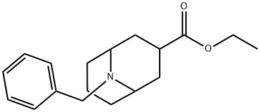 9-Azabicyclo[3.3.1]nonane-3-carboxylic acid, 9-(phenylmethyl)-, ethyl ester 结构式