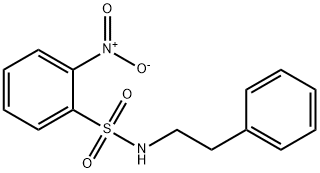 2-Nitro-N-(2-phenylethyl)benzenesulfonamide, 97% 结构式