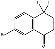 7-BROMO-4,4-DIFLUORO-3,4-DIHYDRONAPHTHALEN-1(2H)-ONE 结构式