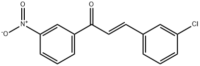 (2E)-3-(3-chlorophenyl)-1-(3-nitrophenyl)prop-2-en-1-one 结构式
