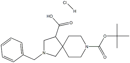 2-苯甲基-8-(叔-丁氧羰基)-2,8-二氮杂螺[4.5]癸烷-4-羧酸盐酸 结构式