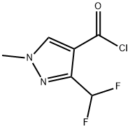 1H-Pyrazole-4-carbonyl chloride, 3-(difluoromethyl)-1-methyl- 结构式