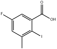 5-氟-2-碘-3-甲基苯甲酸 结构式