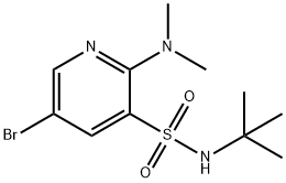 5-BROMO-N-(TERT-BUTYL)-2-(DIMETHYLAMINO)PYRIDINE-3-SULFONAMIDE 结构式