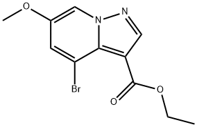 ETHYL 4-BROMO-6-METHOXYPYRAZOLO[1,5-A]PYRIDINE-3-CARBOXYLATE 结构式