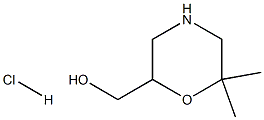 (6,6-二甲基吗啉-2-基)甲醇盐酸盐 结构式