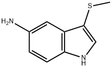 3-(甲硫基)-1H-吲哚-5-胺 结构式