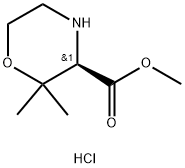 (R)-2,2-二甲基吗啉-3-羧酸甲酯盐酸盐 结构式