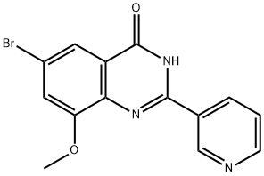 4(3H)-Quinazolinone, 6-bromo-8-methoxy-2-(3-pyridinyl)- 结构式