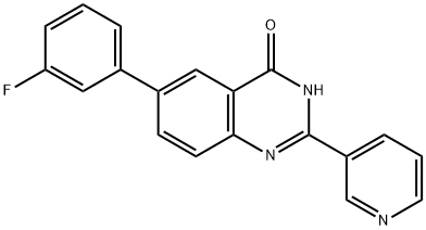 4(3H)-Quinazolinone, 6-(3-fluorophenyl)-2-(3-pyridinyl)- 结构式