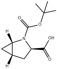 (1S,3R,5S)-2-[(叔丁氧基)羰基]-2-氮杂双环[3.1.0]己烷-3-羧酸 结构式