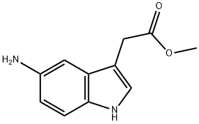 2-(5-氨基-1H-吲哚-3-基)乙酸甲酯 结构式