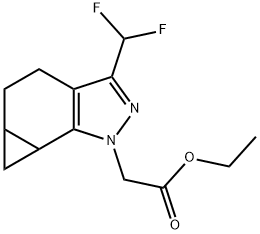 ETHYL 2-(3-(DIFLUOROMETHYL)-5,5A,6,6A-TETRAHYDROCYCLOPROPA[G]INDAZOL-1(4H)-YL)ACETATE 结构式