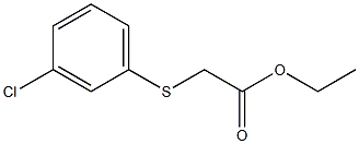 Ethyl 2-(3-Chlorophenyl)sulfanylacetate 结构式