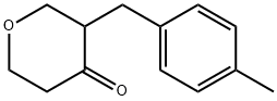 3-(4-METHYLBENZYL)DIHYDRO-2H-PYRAN-4(3H)-ONE 结构式