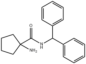 1-氨基-N-二苯甲基环戊烷-1-甲酰胺 结构式
