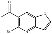 1-(5-BROMOFURO[3,2-B]PYRIDIN-6-YL)ETHANONE 结构式