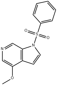 4-甲氧基-1-(苯磺酰基)-1H-吡咯并[2,3-c]吡啶 结构式