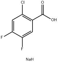 2-氯-4,5-二氟苯甲酸钠 结构式