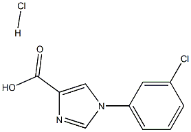 1-(3-chlorophenyl)-1H-imidazole-4-carboxylic acid hydrochloride 结构式