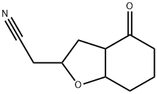 2-(4-氧代-八氢-1-苯并呋喃-2-基)乙腈 结构式